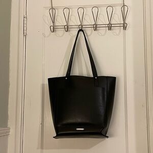 Rebecca Minkoff Black Pebbled Leather Tote Bag